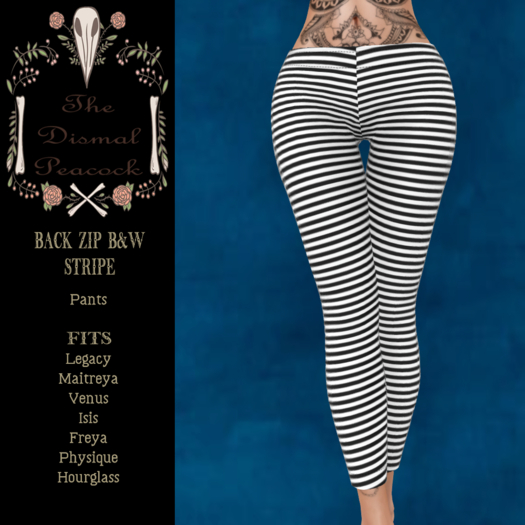 ::DP:: Back Zip B&W Stripe