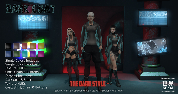 +SEKAI+ Dark Coat - [BLACK]