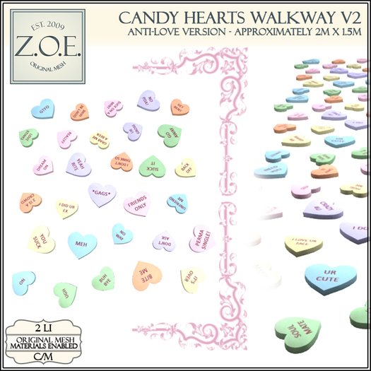 Z.O.E. Candy Hearts Walkway V2 - Antilove 