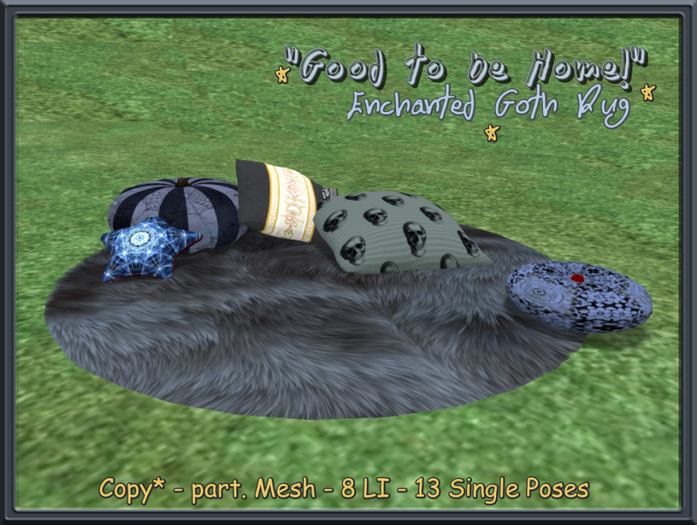"Good to be home!" Enchanted Goth Rug