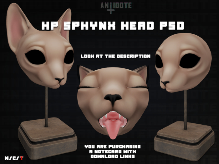Second Life Marketplace - [+] HP - SPHYNX HEAD PSDS