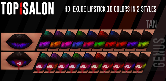 TOP1SALON - HD EXUDE LIPSTICK (Genus) TAN DUO