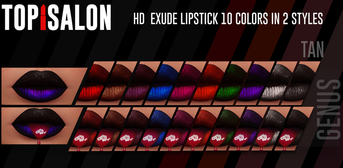 TOP1SALON - HD EXUDE LIPSTICK (Genus) TAN BASIC
