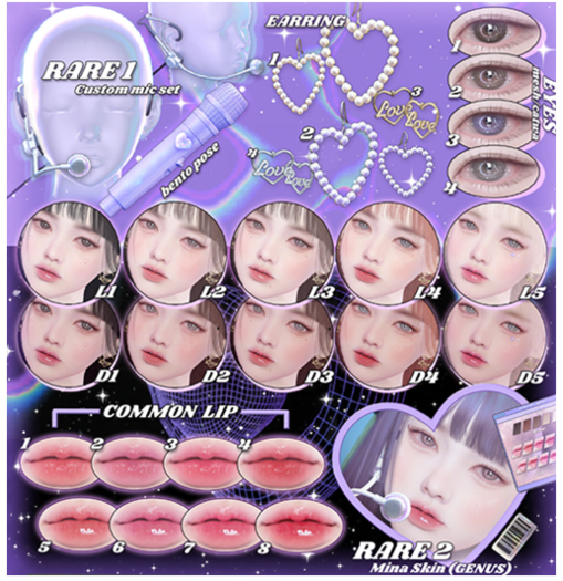 [700] Fancy You gacha RARE2 Mina skin (genus)