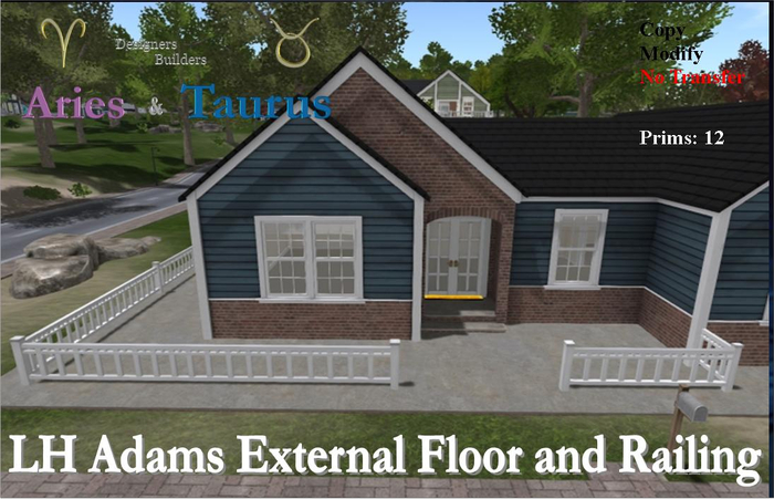 LH Adams Railing and Exterior Floor add on * Aries & Taurus *