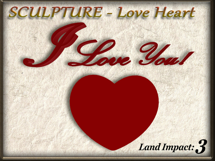 SCULPTURE - Love Heart (3 Li ) Full Perm