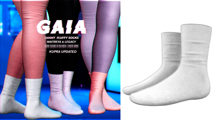 Gaia - danny fluffy socks//white
