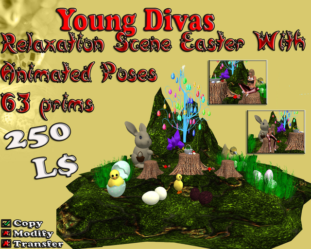 ~A~Relaxation Scene Easter With Animated Poses
