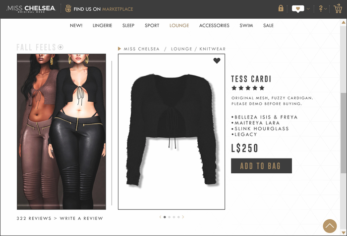 .miss chelsea. Tess Cardi Black