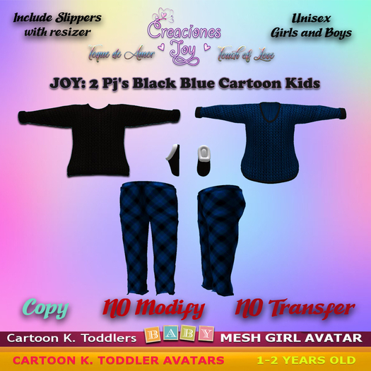 JOY: 2 Pj's CK blue