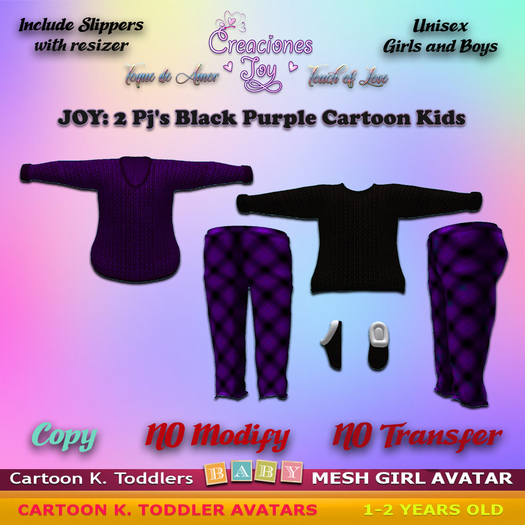 JOY: 2 Pj's CK purple