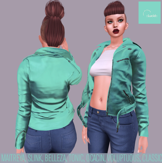 ::Lucid:: Leather Jacket - Spearmint
