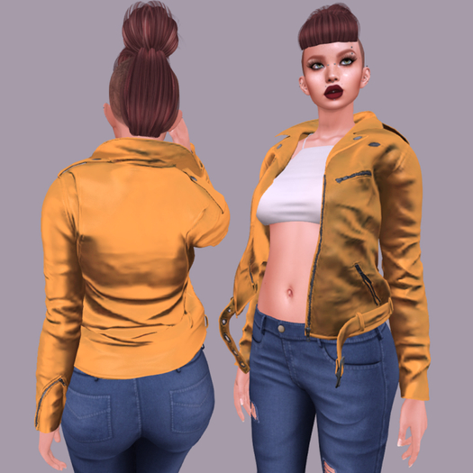 ::Lucid:: Leather Jacket - Marigold