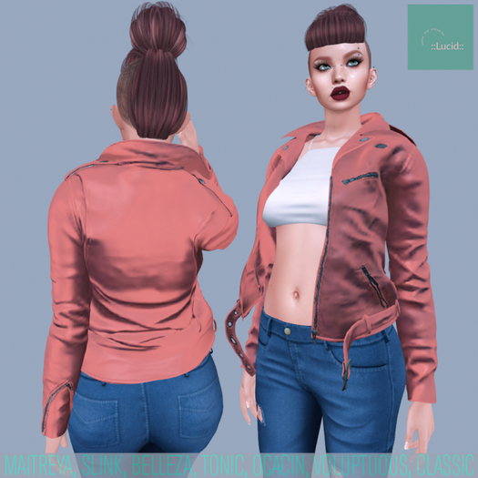 ::Lucid:: Leather Jacket - Coral