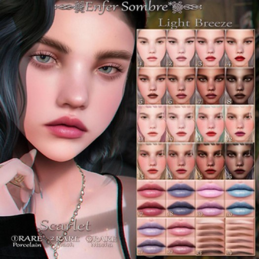 (Enfer Sombre*) Genus Skin BoM - Porcelain - Scarlet RARE