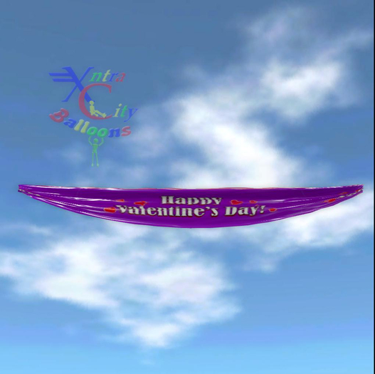 Happy Valentine's Day Banner Purple