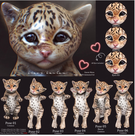 **[Black Bantam] Tiny Leopard Decor 05