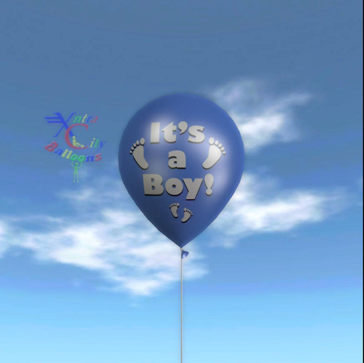 Latex Balloon - It's a Boy Footprints