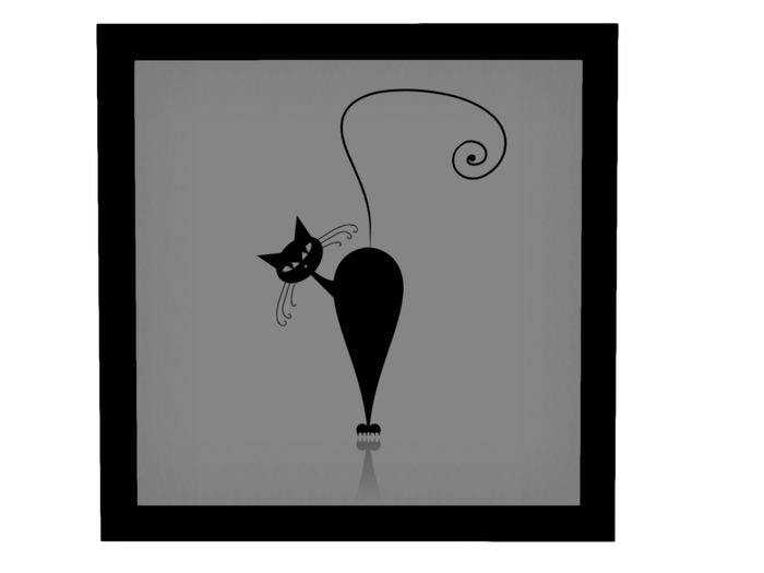 Black cat (black Frame)