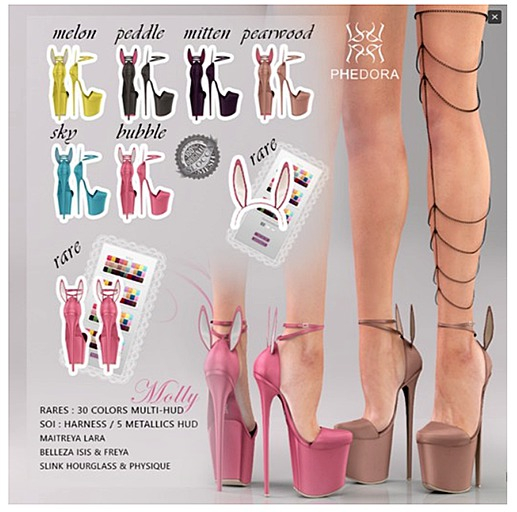 PHEDORA / Molly heels ( Pearwood )