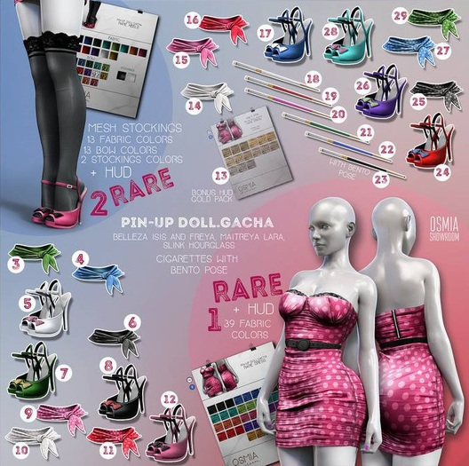 OSMIA - Pin-UpDoll.Gacha,Heels - Maitreya - Blue