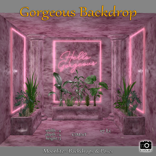 M-BdP - Gorgeous - Backdrop - Pink