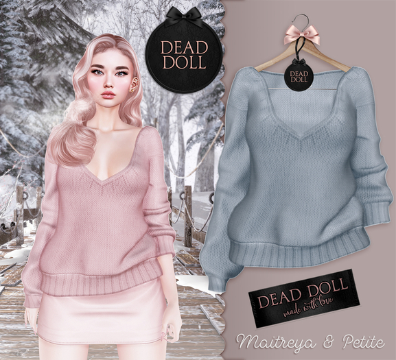 DEAD DOLL - Ruth Sweater - Sky