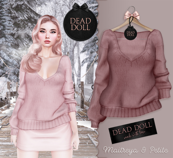 DEAD DOLL - Ruth Sweater - Berry