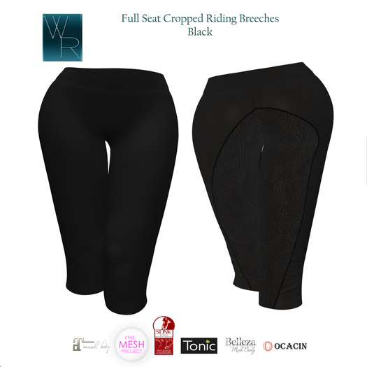 WRC Cropped Riding Breeches Black 