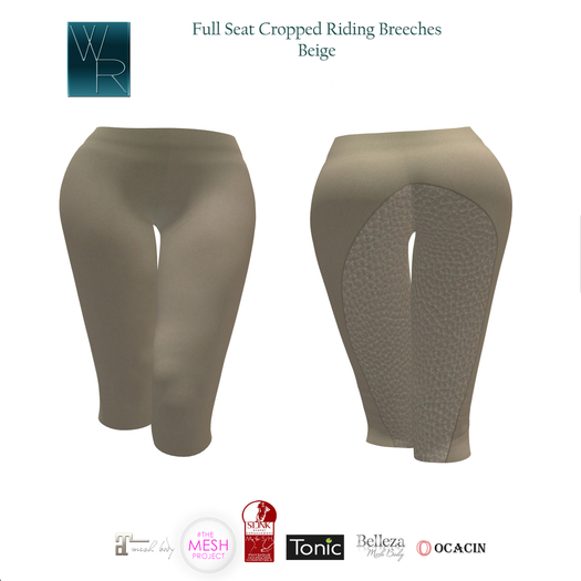 WRC Cropped Riding Breeches Beige 