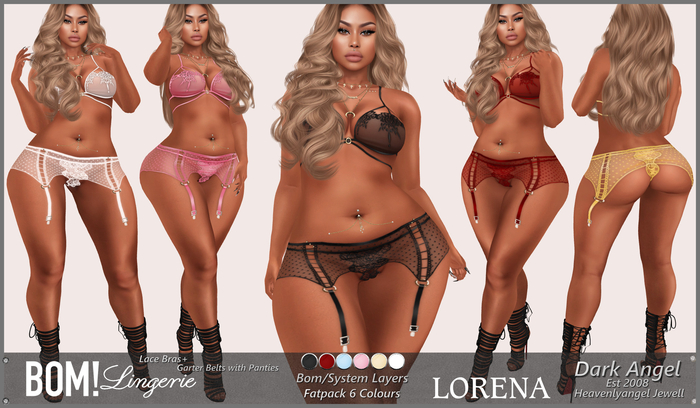 Dark Angel : Lorena Bras + Garter Belts BOM - Fatpack