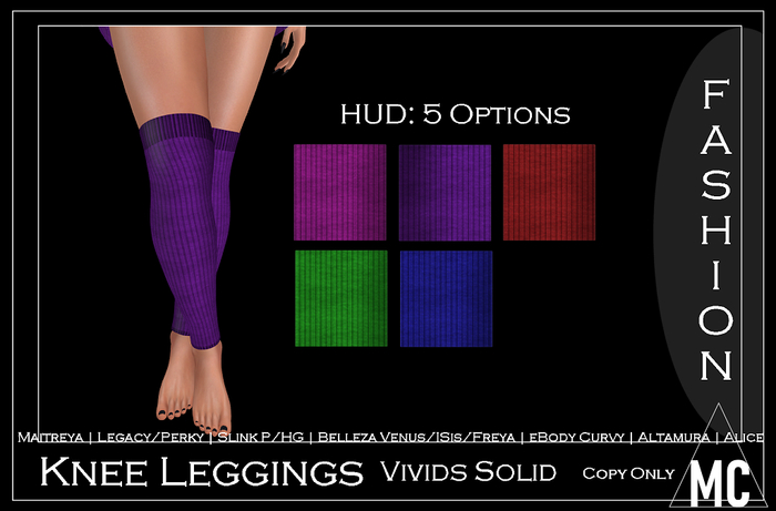 <MC> Knee Leggings Vivid Solid (add me)