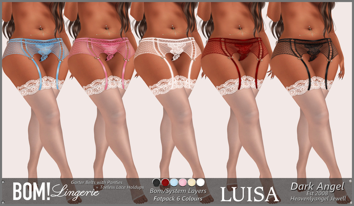 Dark Angel : Luisa Garter Belts + Toeless Holdups BOM - Fatpack