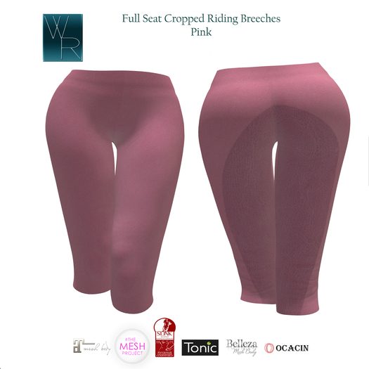 WRC Cropped Riding Breeches Pink 