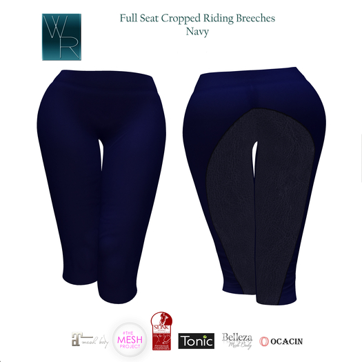 WRC Cropped Riding Breeches Navy 