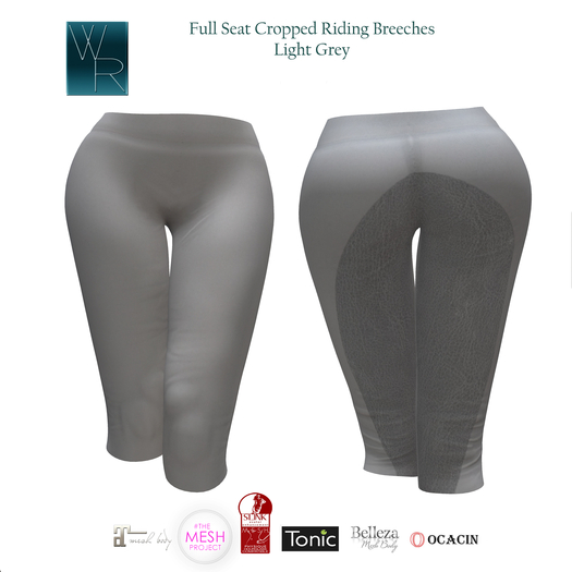WRC Cropped Riding Breeches Lt Grey 