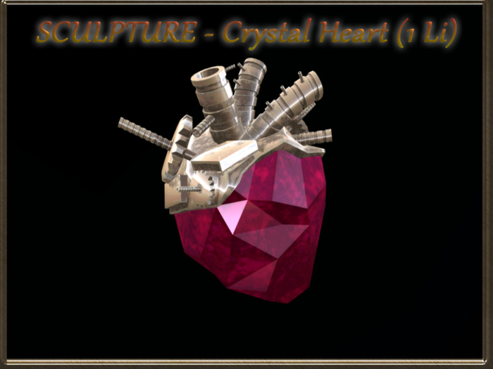 SCULPTURE - Crystal Heart (1 Li) Full Perm