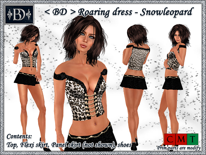 < BD > Roaring Dress - Snowleopard