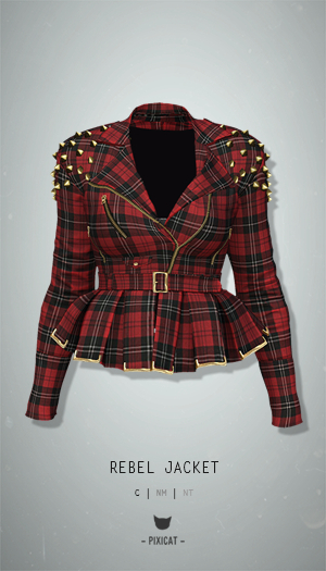 -Pixicat- Rebel Jacket (TartanRed)