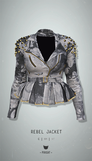 -Pixicat- Rebel Jacket (TieDyeGrey)