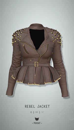 -Pixicat- Rebel Jacket (LeatherBrown)