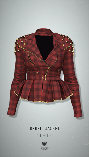 -Pixicat- Rebel Jacket (PlaidRed)