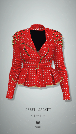-Pixicat- Rebel Jacket (DotsRed)