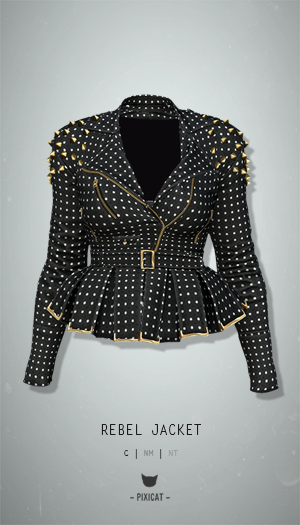 -Pixicat- Rebel Jacket (DotsBlack)
