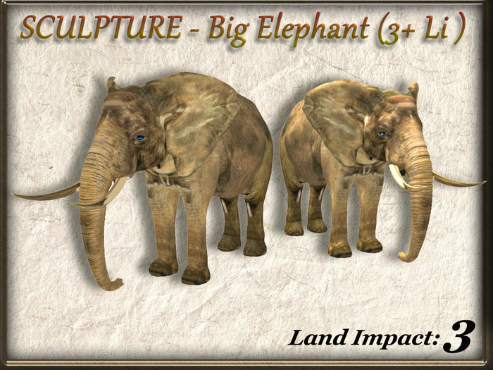 SCULPTURE - Big Elephant (3+ Li ) Full Perm