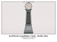 KraftWork Grandfather Clock Shabby Blue (Add Me)