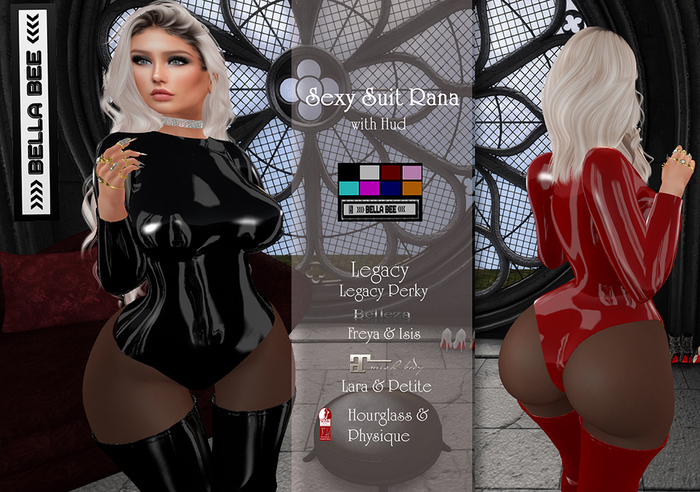 BellaBee Latex Suit Rana w. Hud