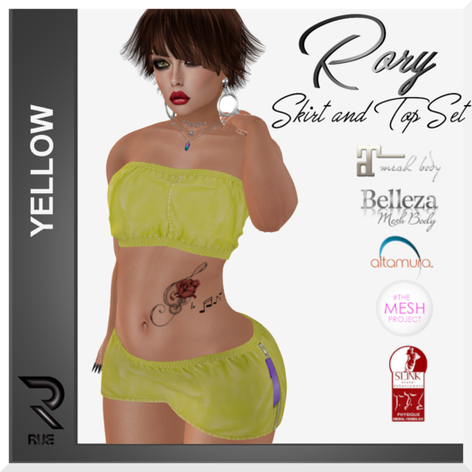 :: RUE :: Rory Skirt & Top Set [Yellow]