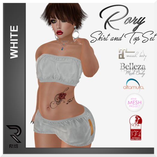 :: RUE :: Rory Skirt & Top Set [White]