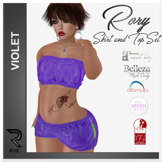 :: RUE :: Rory Skirt & Top Set [Violet]